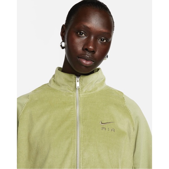 Nike Air Corduroy Fleece Full-Zip Jacket Alligator Olive Green Women’s Large - Picture 3 of 15